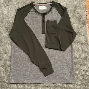 The Normal Brand Men's long-sleeved shirt gray and green color size L